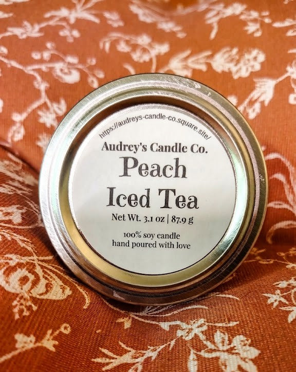Peach Iced Tea: Small Candle